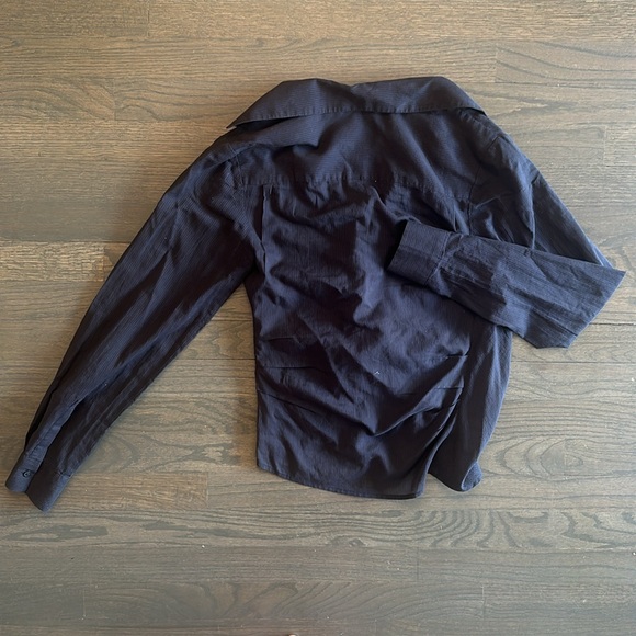 All Saints Black long sleeve Button up Shirt w/ Tie Front - Size XS - Picture 7 of 7